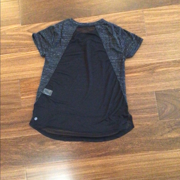 LIKE NEW Zella Girl Mesh Back Black T-Shirt, size L (10/12) - Picture 2 of 3